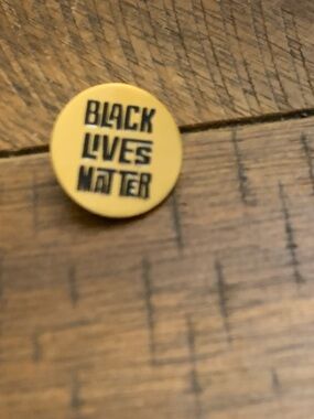 Unisex Black Lives Matter Yellow Pin